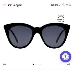 Le Specs Halfmoon Magic Black Cat Eye Sunglasses